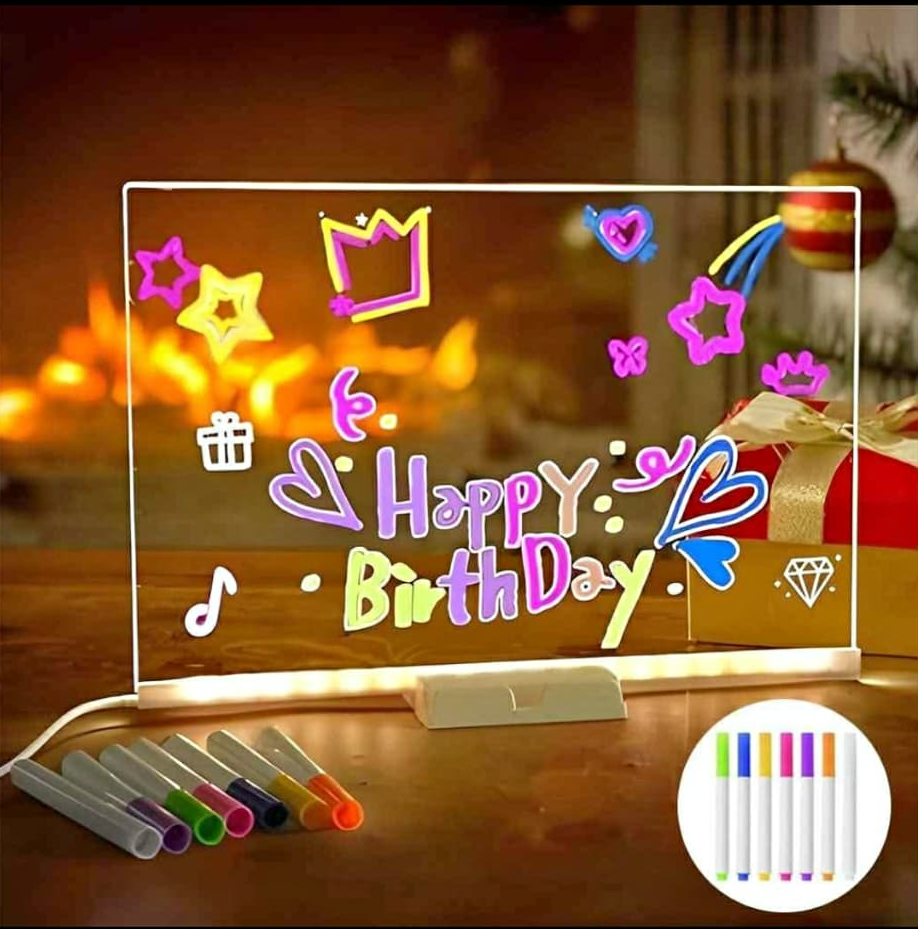 تابلو LED شفاف للكتابة والرسم